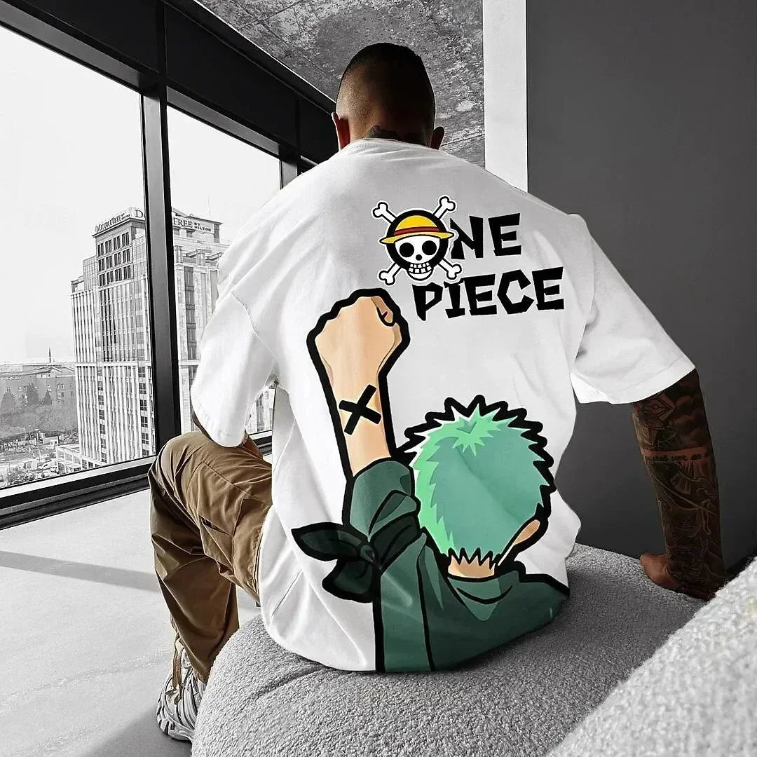 One Piece Men T-shirt Cartoon Anime Japan Style Women Tee Shirts