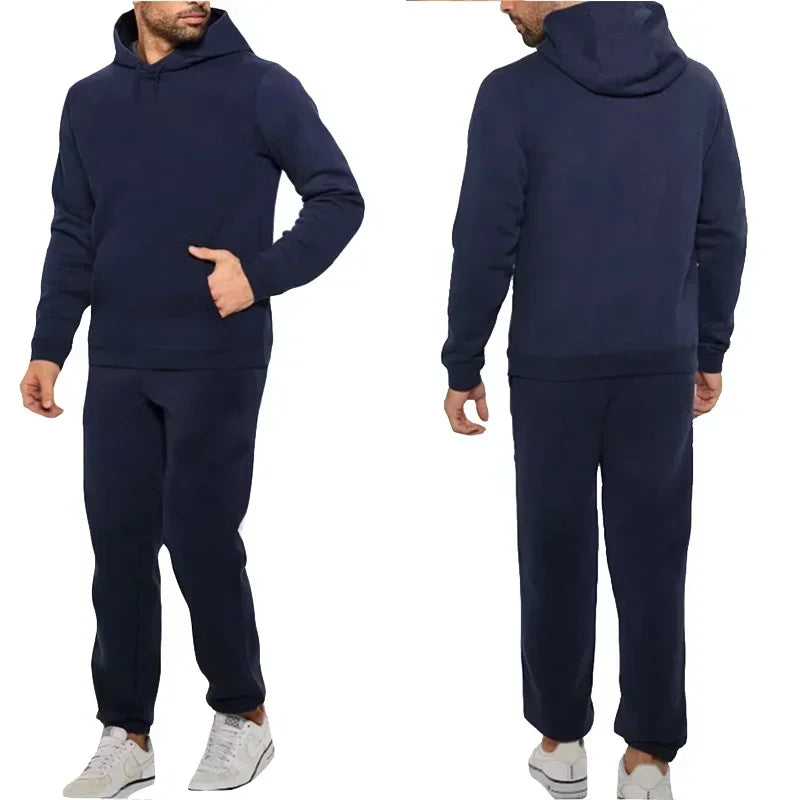 Basic Men/Women 2Pcs/Sets Sweatshirt Hoodies Pants