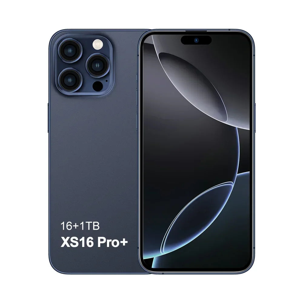 Xs16 pro + smartphone 7.3 polegadas tela cheia 4g 5g telefone celular 8000mah