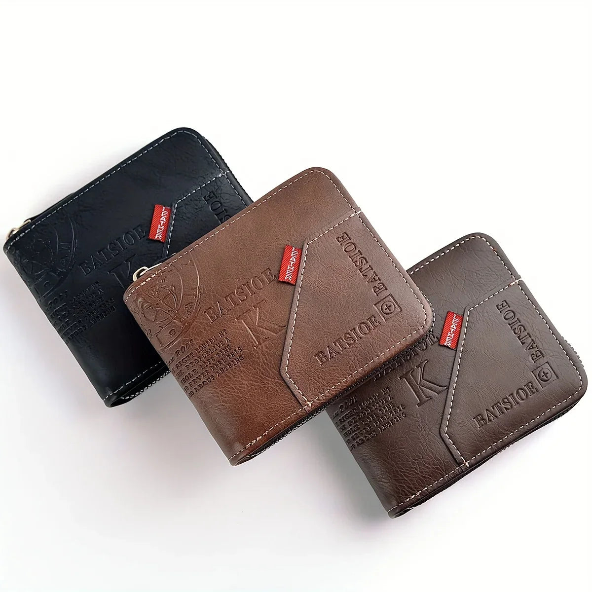 Short Male Card Holder Wallets Zipper