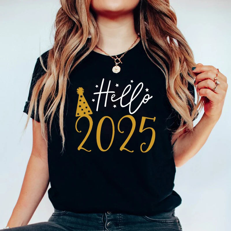 Hola 2025 Camisetas estampadas para mujer Moda