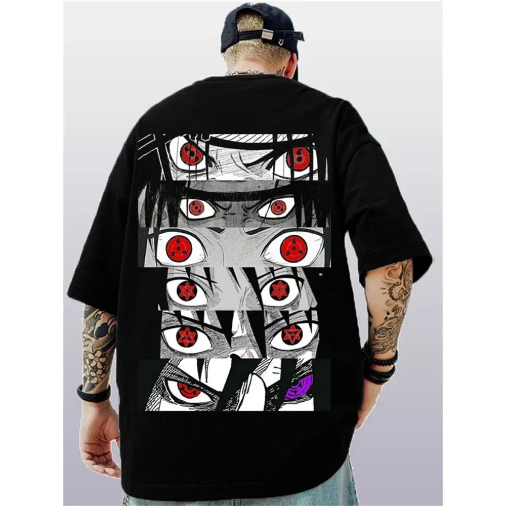 Anime Plus Size Casual Printed T-shirt for Men's