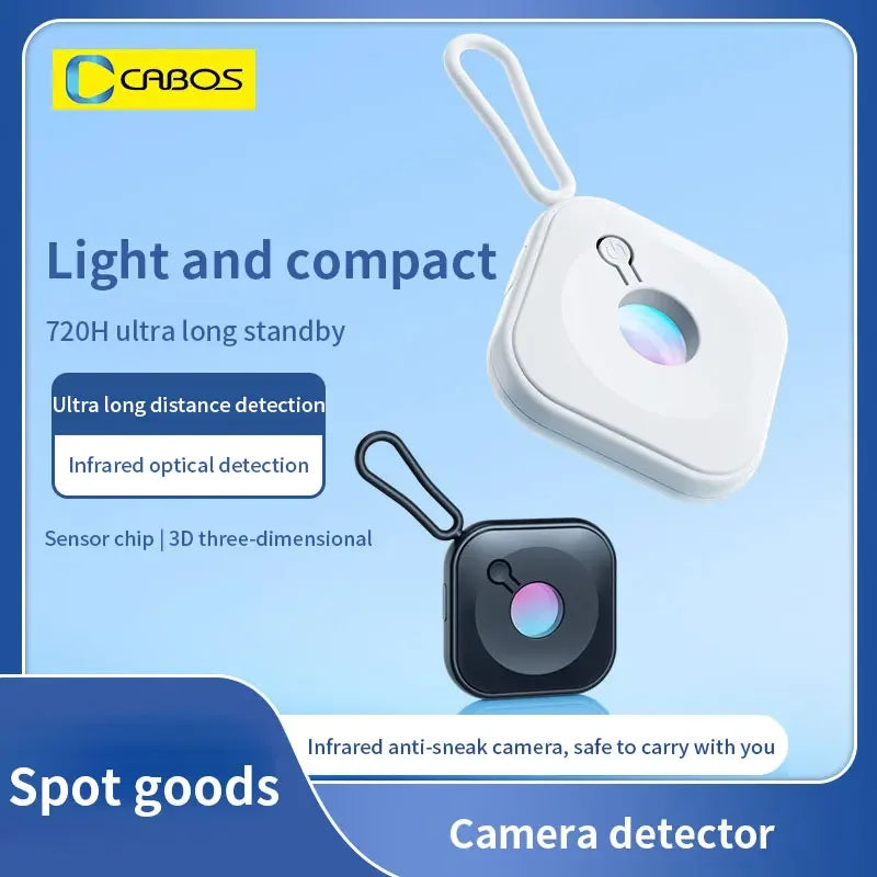 Detector de cámara oculta portátil, dispositivo de detección de lentes estenopeicas, protección de seguridad antimirones, hogar inteligente