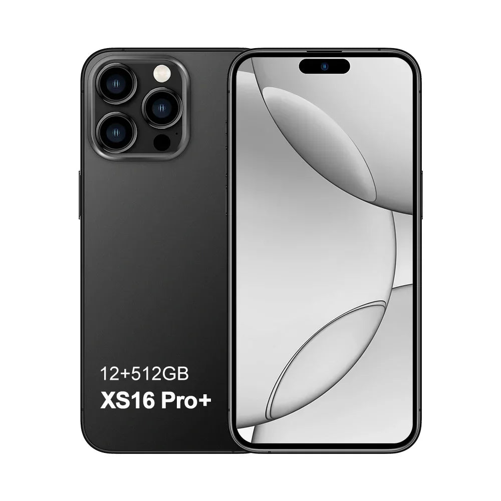 Xs16 pro + smartphone 7.3 polegadas tela cheia 4g 5g telefone celular 8000mah