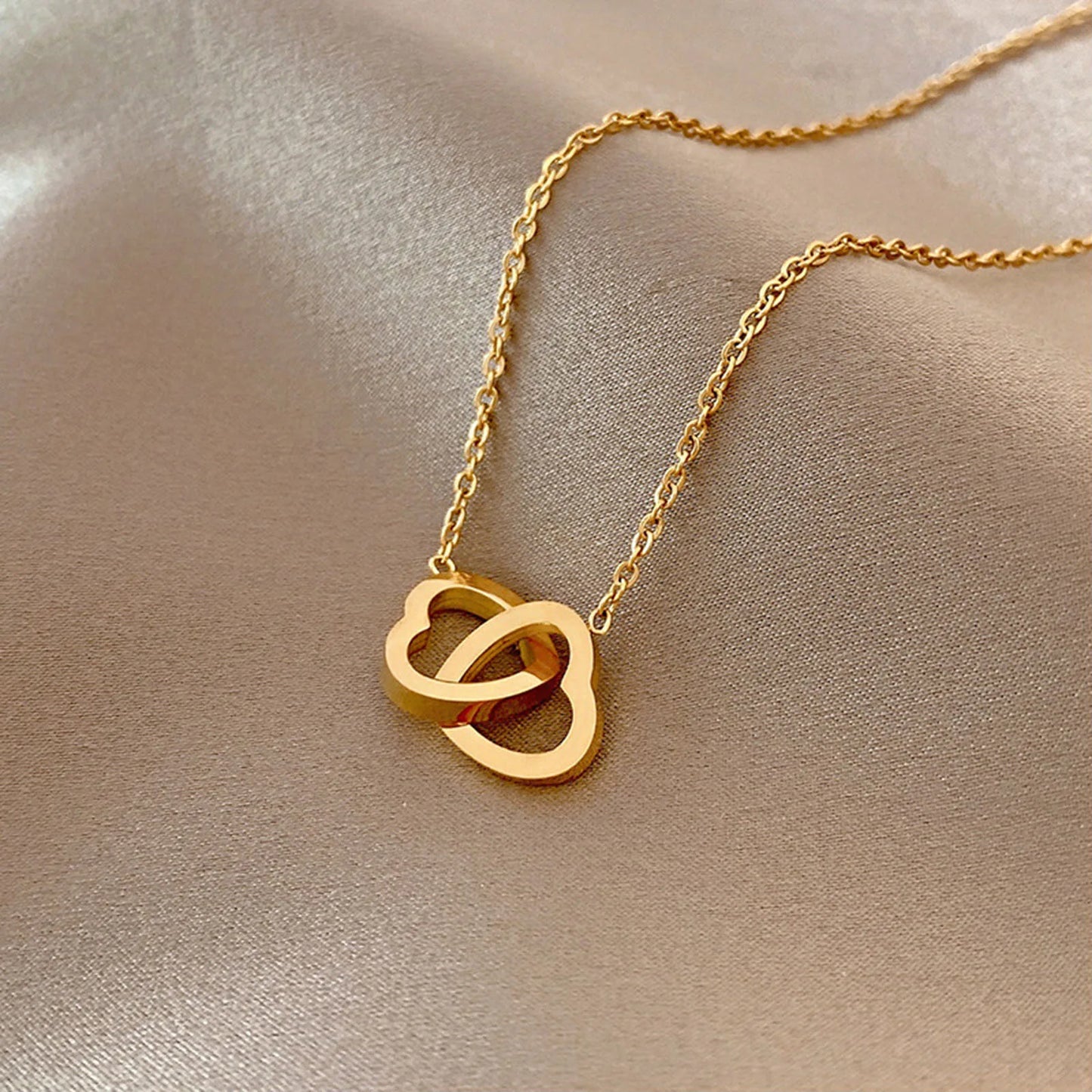 Ins Classic Gold Color Stainless Steel Necklace