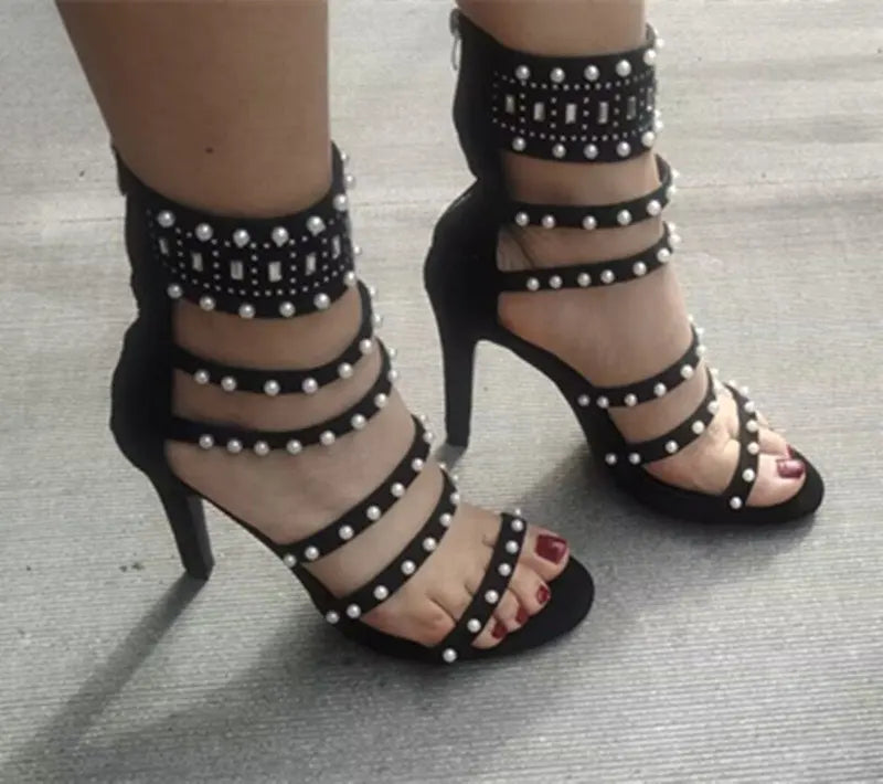 Gladiator Sandals Sexy Open Toe Hot Diamond