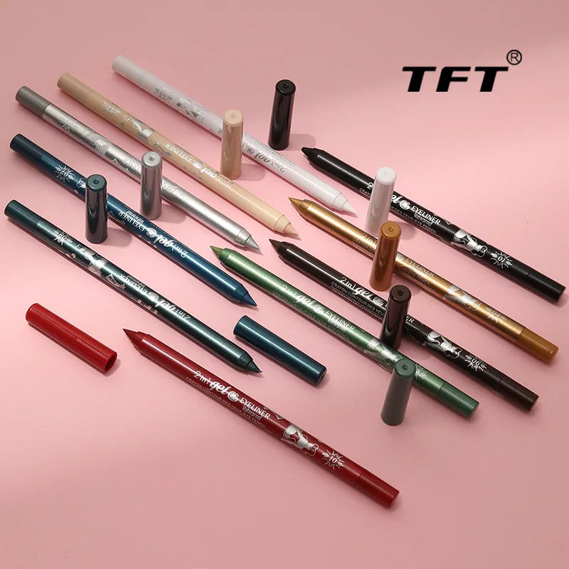 Waterproof Eyeliner Long Lasting Pencil Colorful Pigment