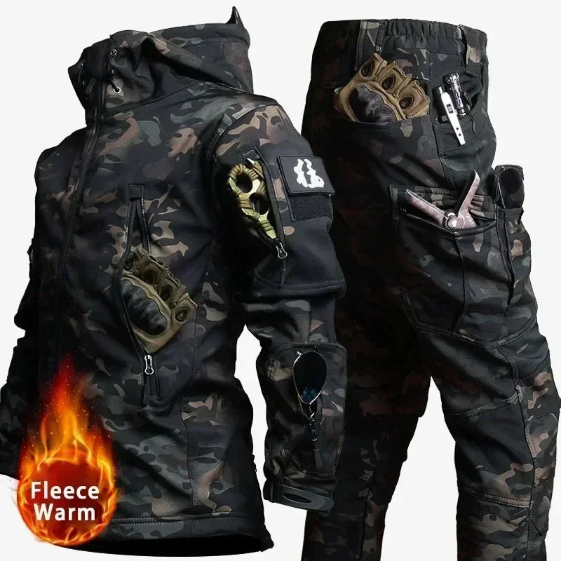 Men's Winter Autumn Fleece Jackets Tactical Waterproof