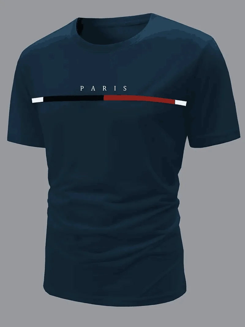 Paris Theme Pattern Print Men's Comfortable Cotton