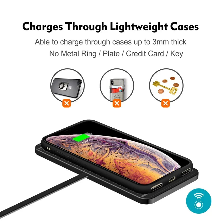 120W Wireless Charger Car Silicone Pad Stand