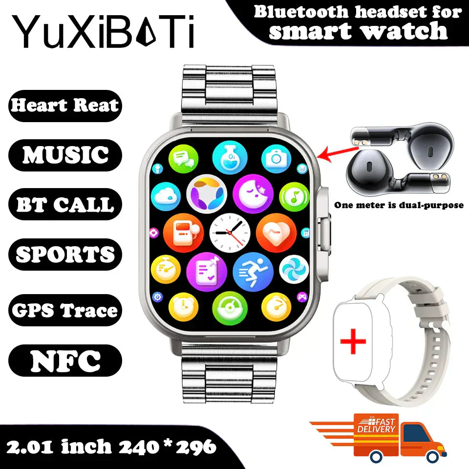 earphone smartwatch bluetooth call men wat