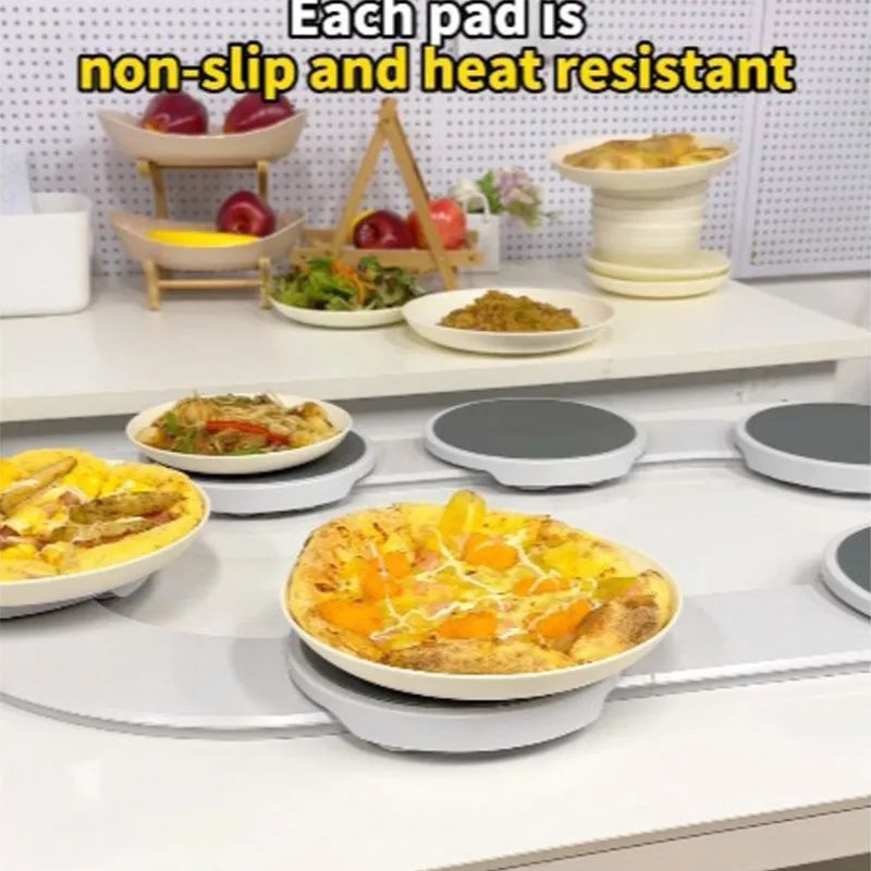 Rotating Dining Table Tray Non Skid 2PCS Extended set