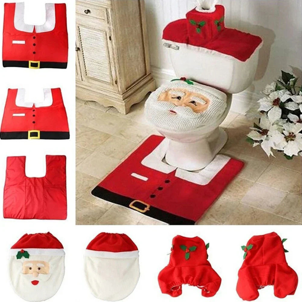 Christmas Toilet Seat Covers Creative Santa Claus