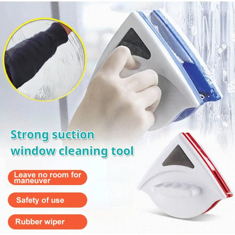 Double-sided Magnetic Glass Cleaning Brush with Strong Magnet