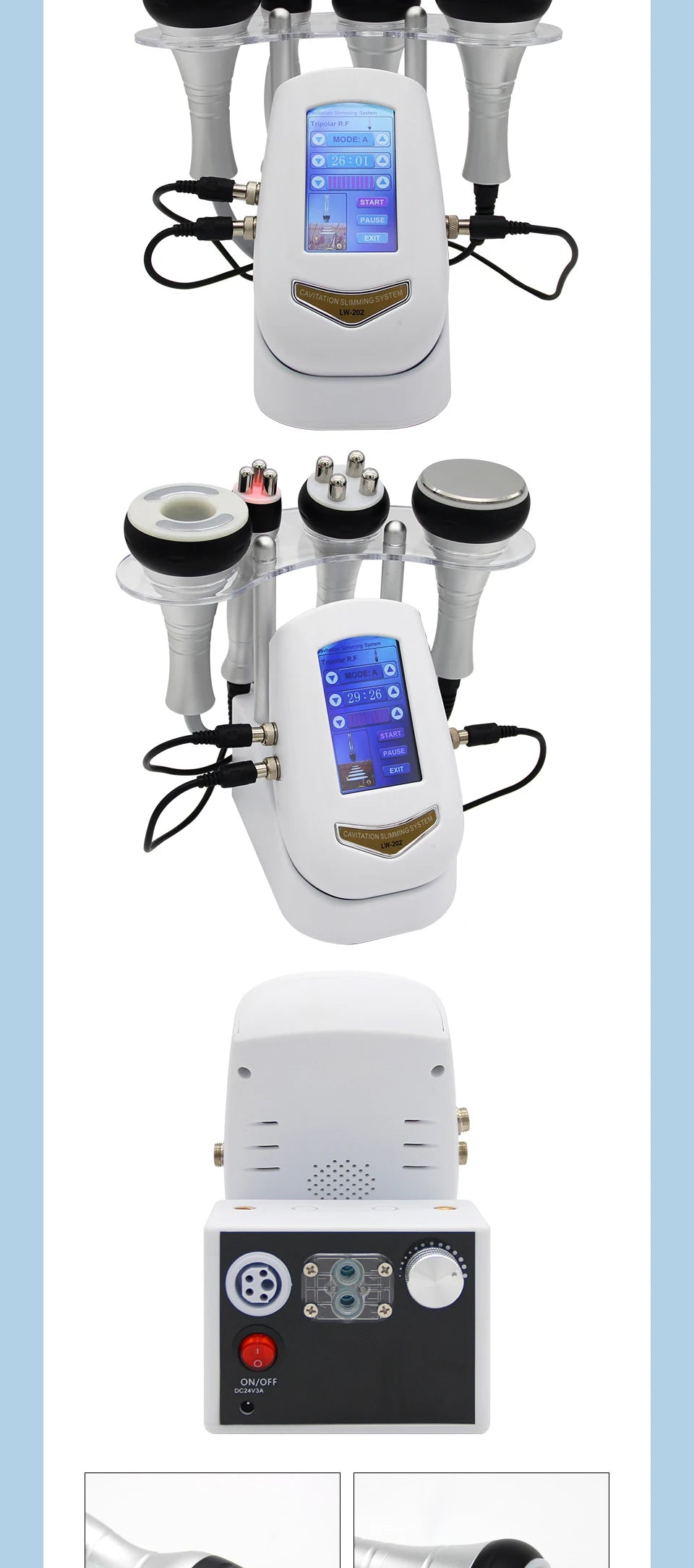 Máquina de adelgazamiento corporal multipolar ultrasónica de radiofrecuencia de cavitación RF Tool 40K