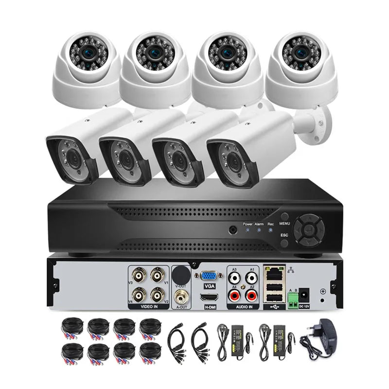 8CH 5MP CCTV Camera System 5-in-1 TVI AHD CVI IP Analog DVR Kit 8CH 5.0Megapixel Video Surveillance Outdoor Security Email Alarm