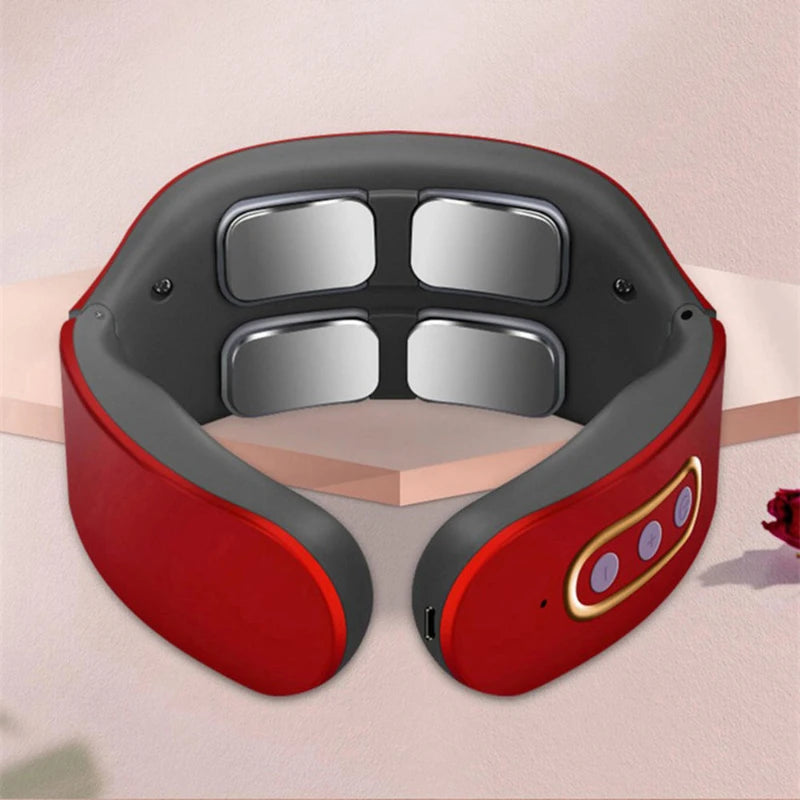 Shoulder Pulse Massager 6 mode 9 levels Adjustable Heat Cervical Vertebra Relax Pain Relief