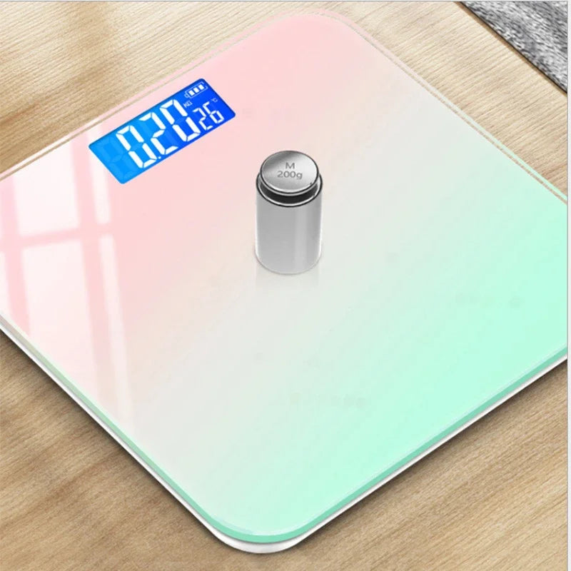 Gradient Color Intelligent LCD Electronic Scale Digital Display Glass Weight Scale Balance Body Electronic Scale For Weight Meas