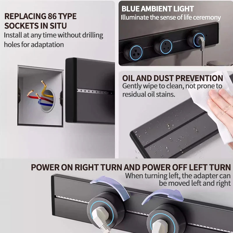 Toma de corriente de pared para el hogar, estándar Universal para UE y Reino Unido