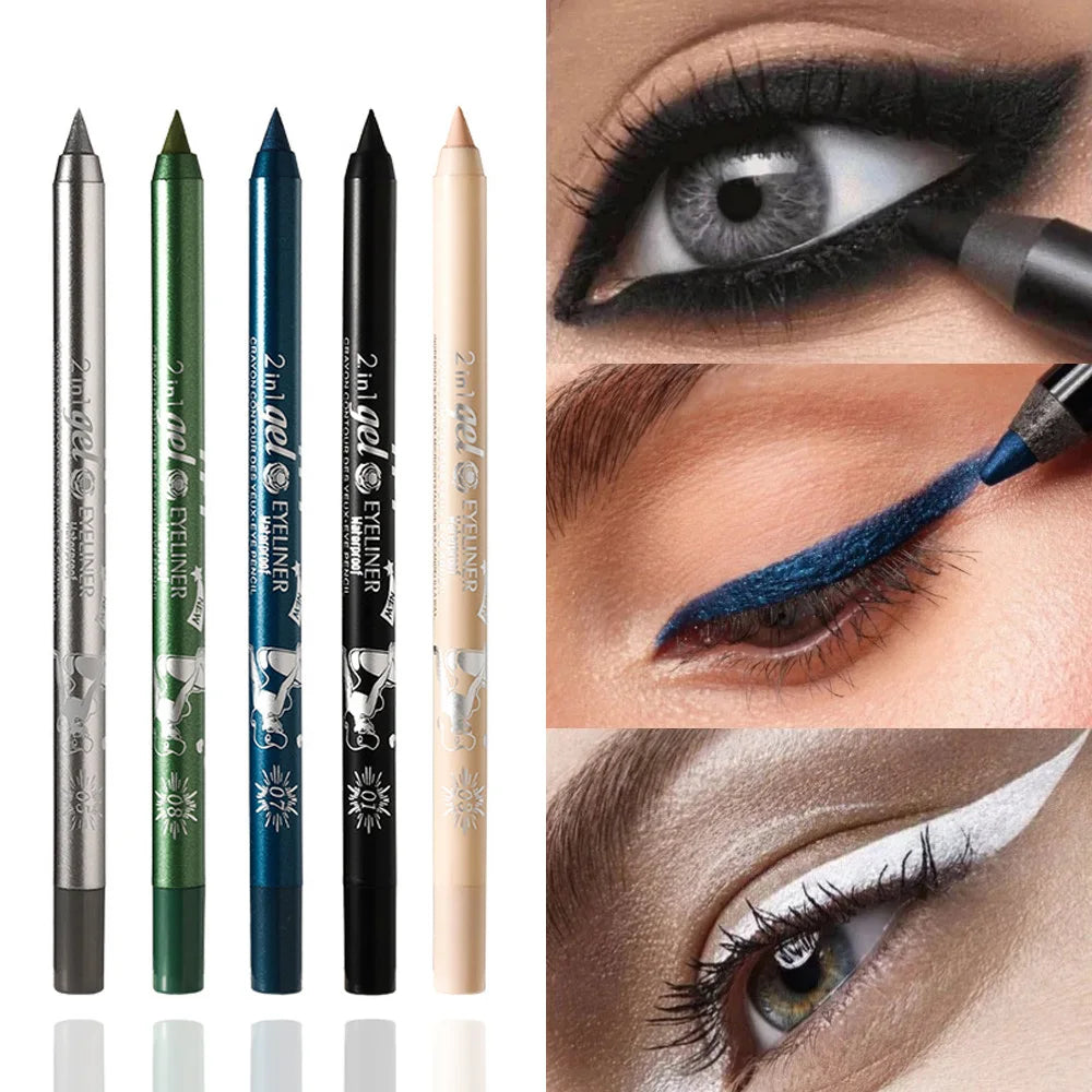 Waterproof Eyeliner Long Lasting Pencil Colorful Pigment