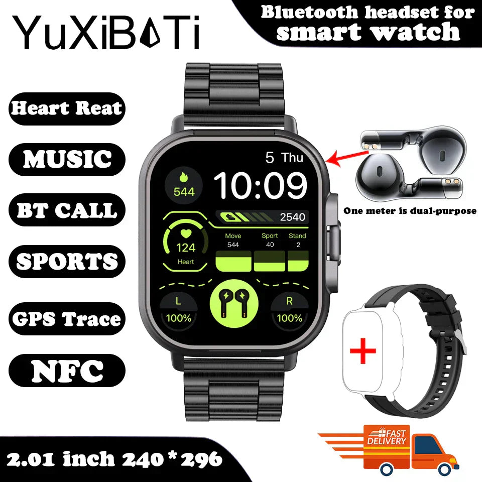 earphone smartwatch bluetooth call men wat