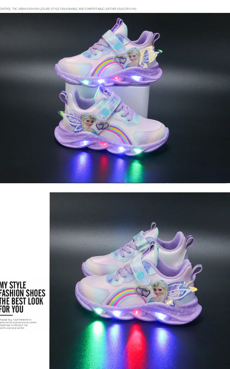 Disney Girls' Casual Shoes Led Lights Size 22-37