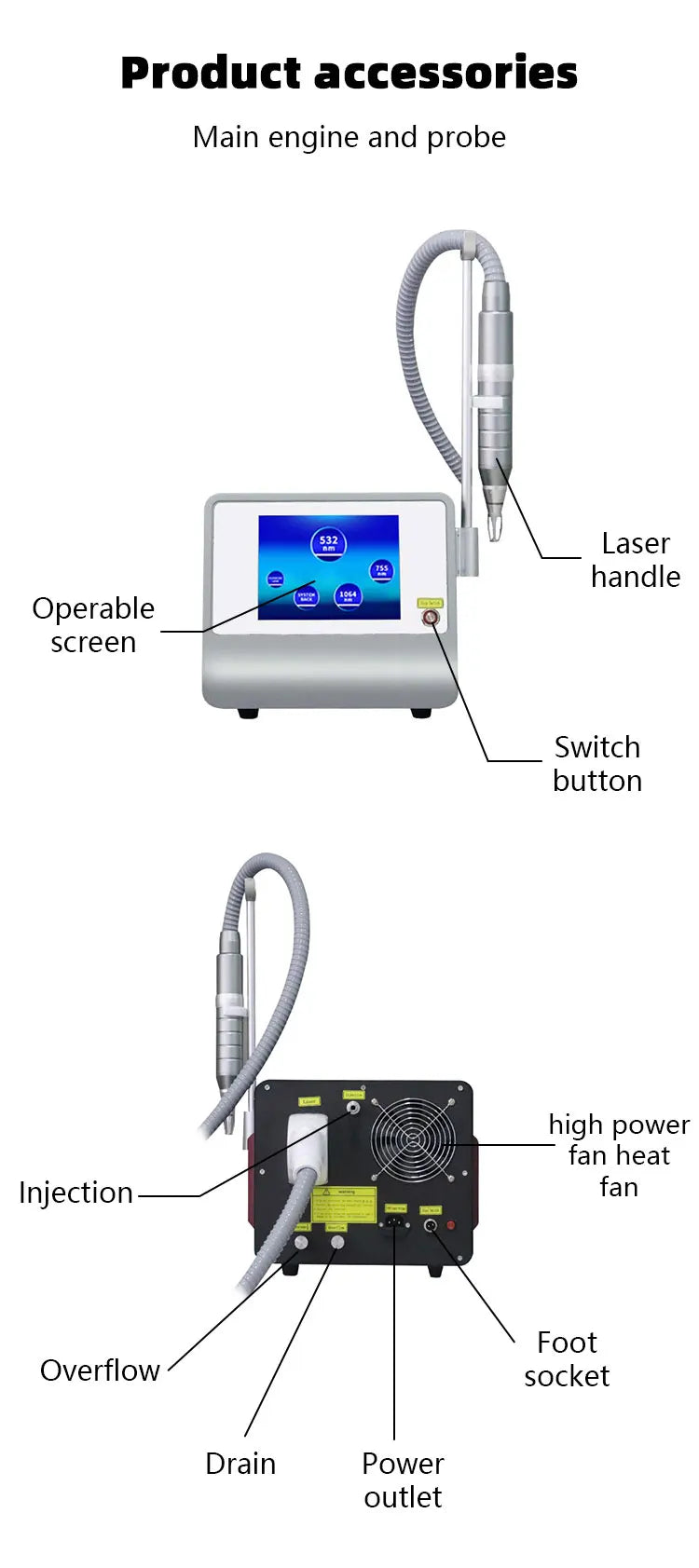 ADG TOP Quality Picosecond Tatto Removal Laser