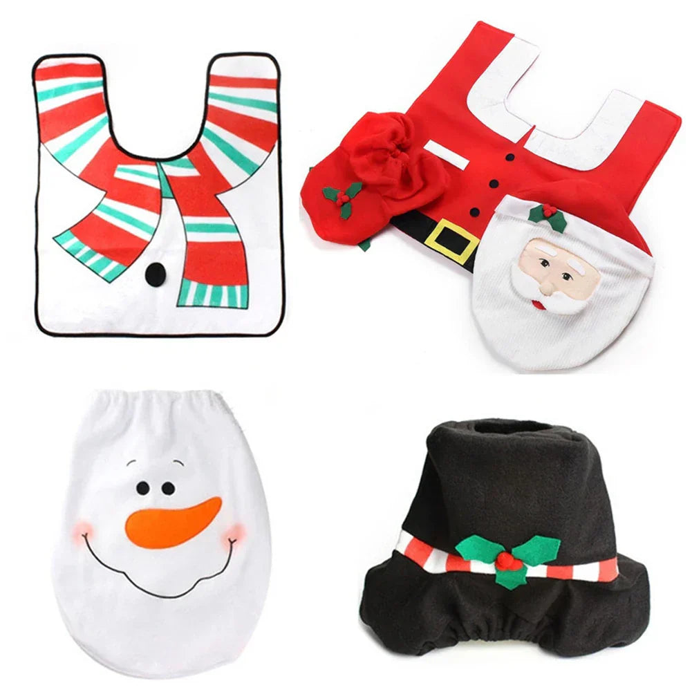 Christmas Toilet Seat Covers Creative Santa Claus