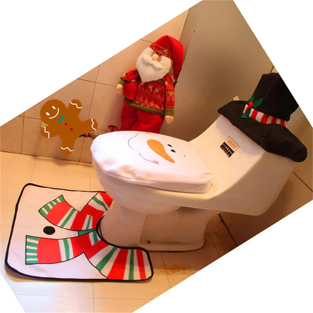 Christmas Toilet Seat Covers Creative Santa Claus