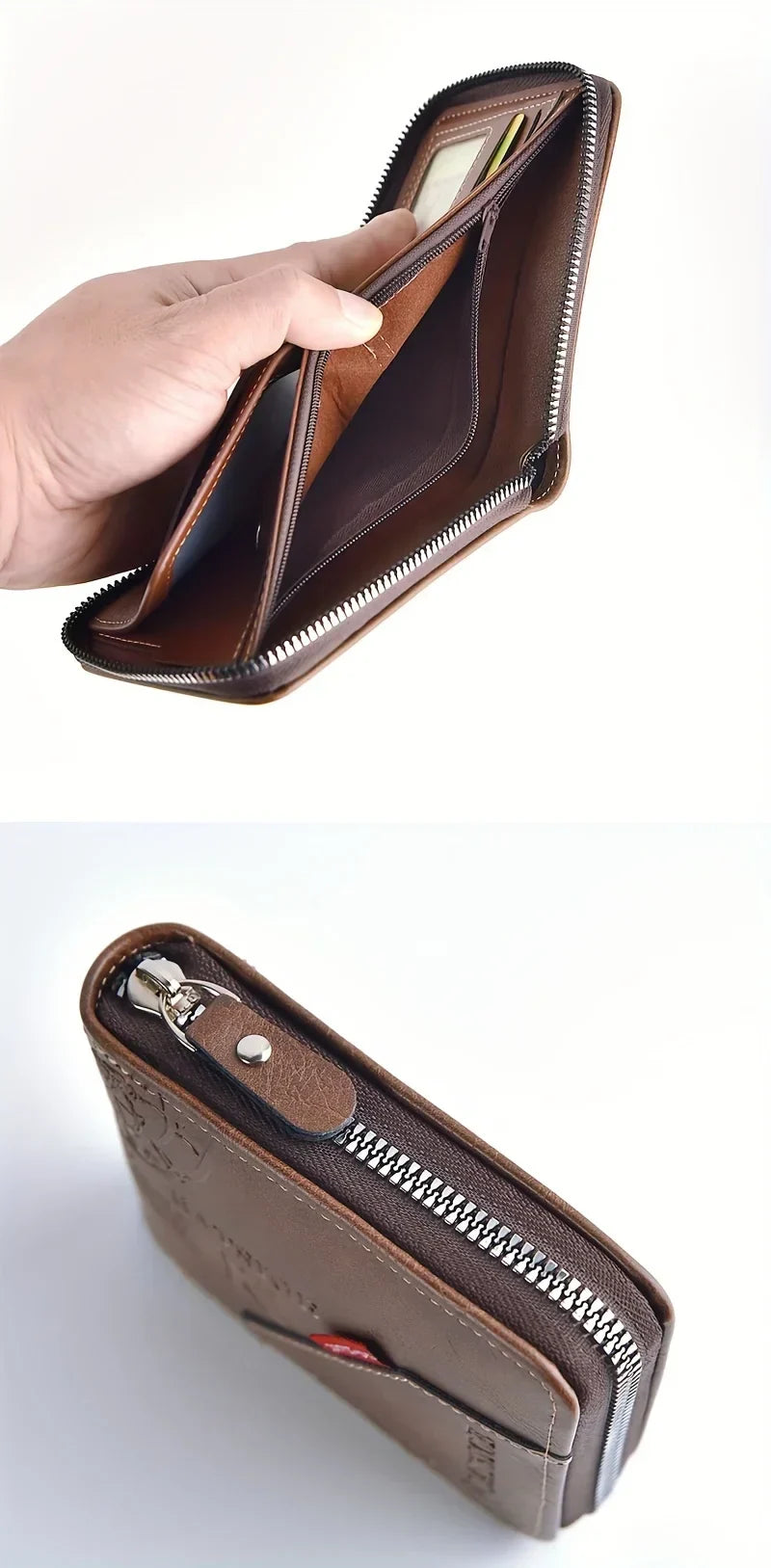 Short Male Card Holder Wallets Zipper