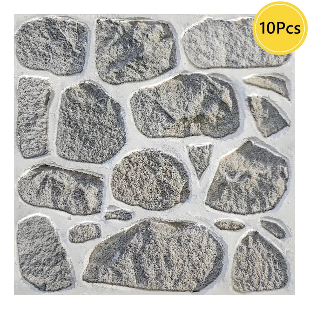 1/10 paneles de pared de piedra sintética 3D.