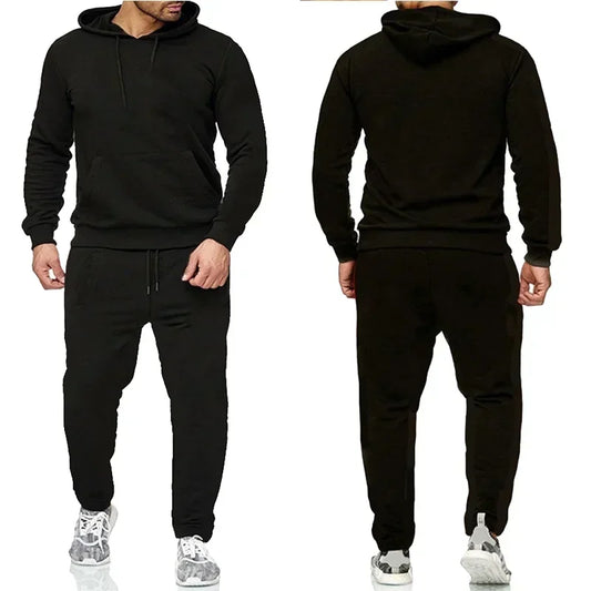 Basic Men/Women 2Pcs/Sets Sweatshirt Hoodies Pants