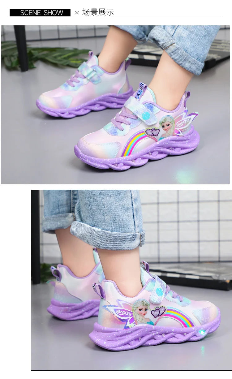 Disney Girls' Casual Shoes Led Lights Size 22-37