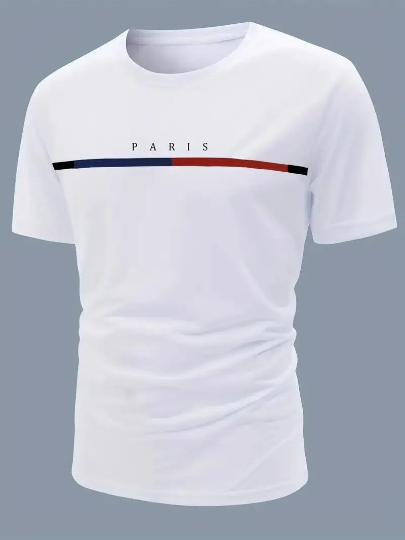 Paris Theme Pattern Print Men's Comfortable Cotton