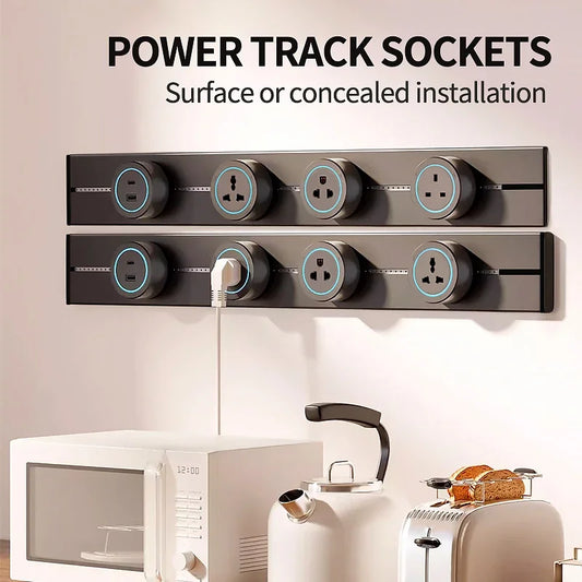 Wall Power Track Socket EU UK Standard Universal Home