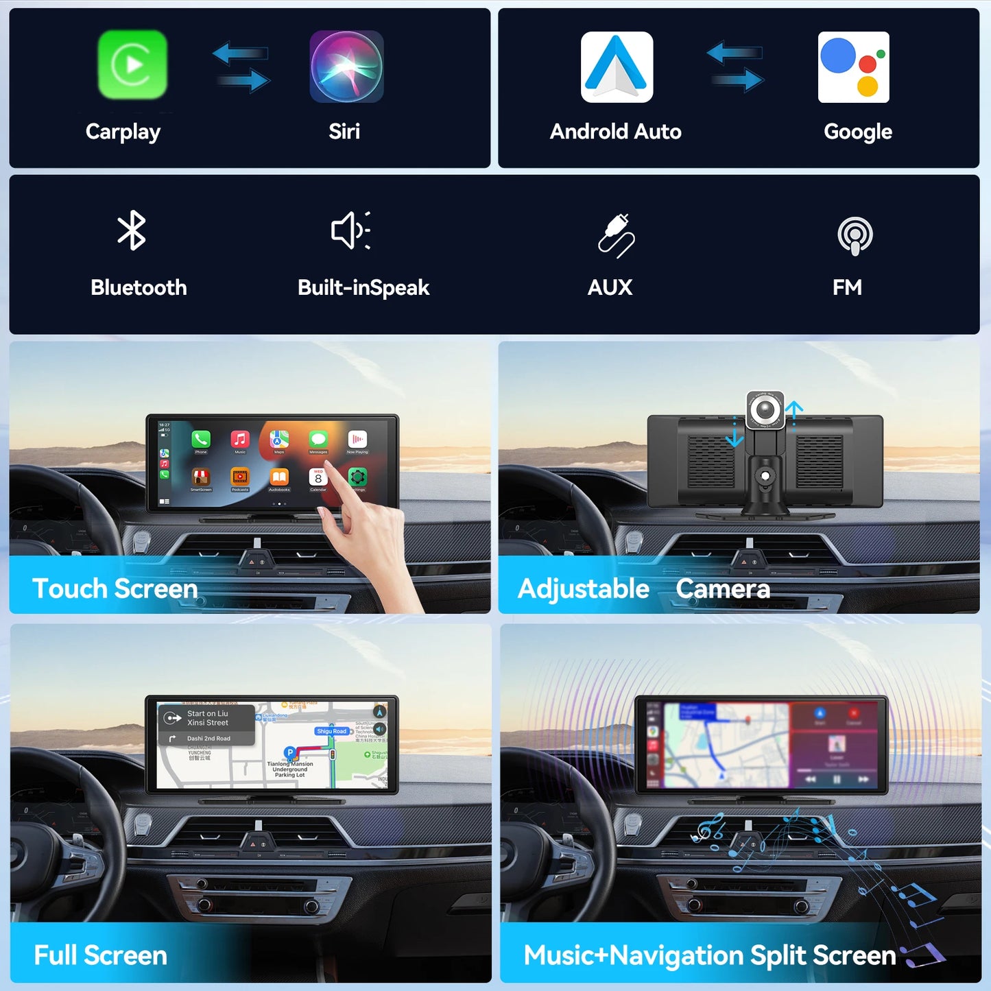 Universal Portable Carplay for Car Screen