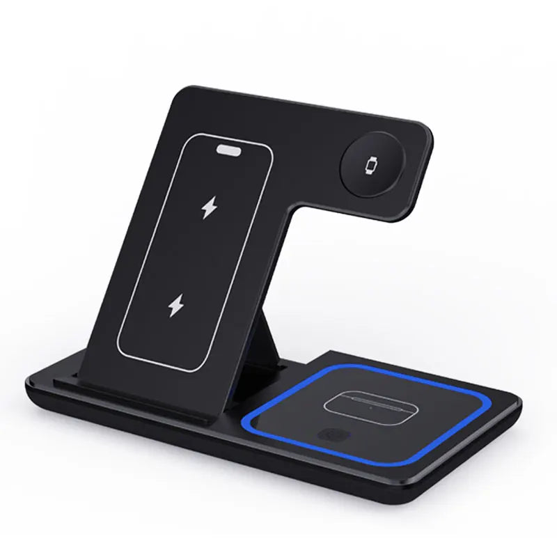 30W LED Fast Wireless Charger Stand 3 in 1