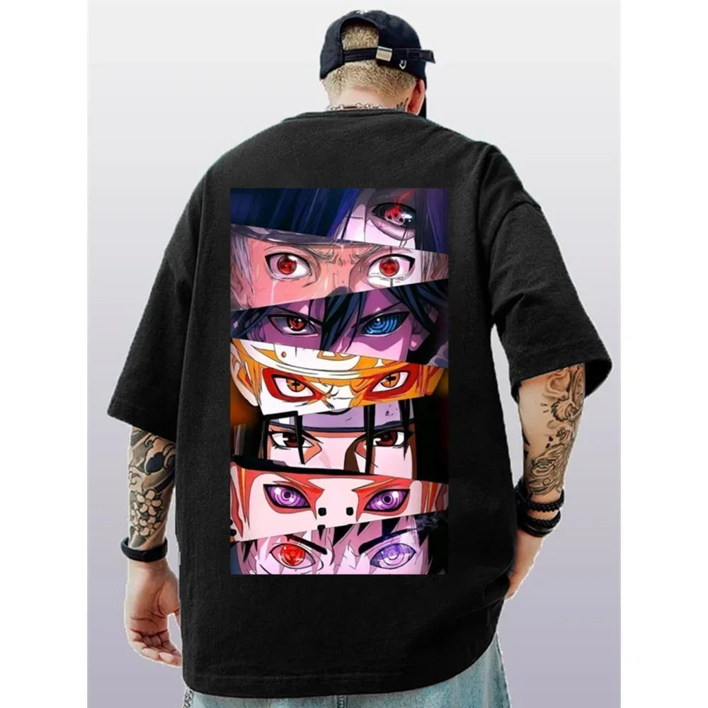 Anime Plus Size Casual Printed T-shirt for Men's