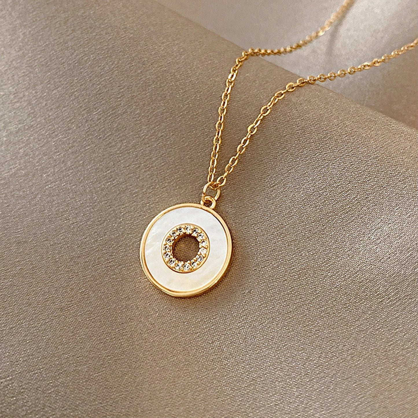 Ins Classic Gold Color Stainless Steel Necklace