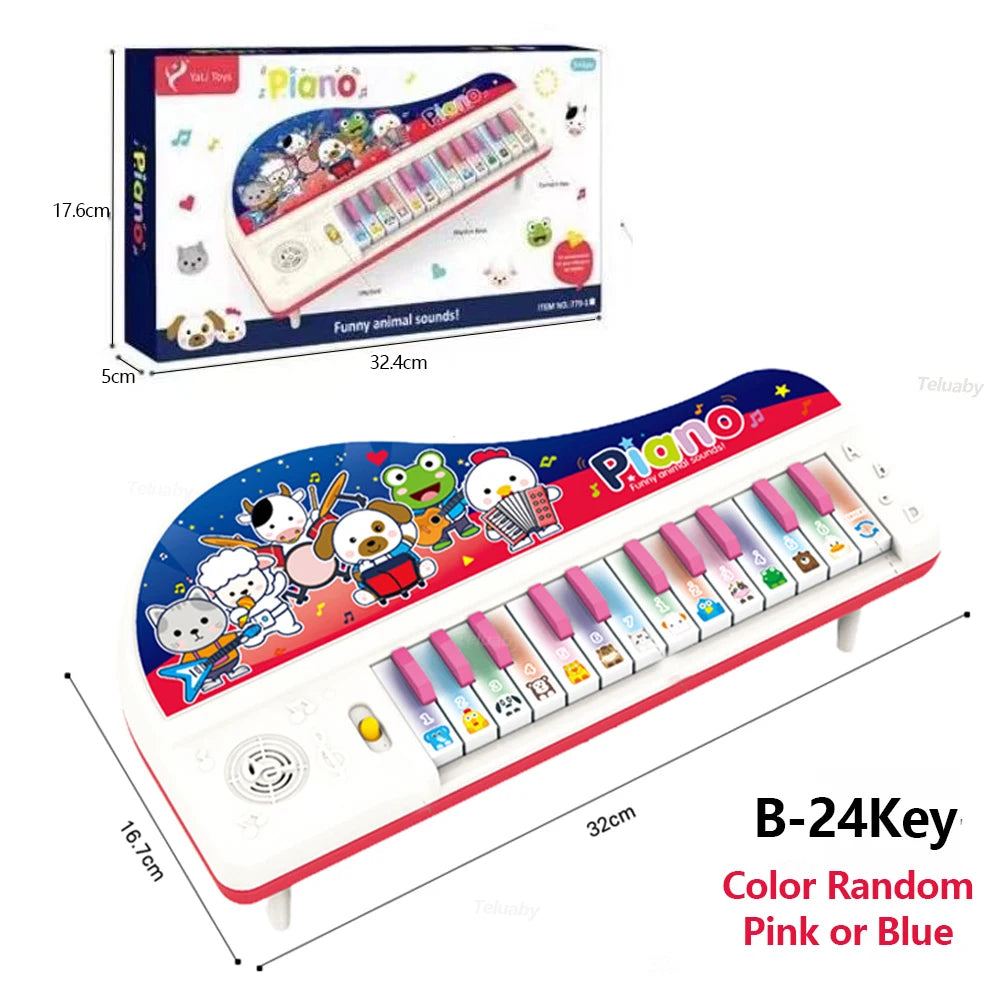 Kids Electronic Piano Keyboard 61 Keys Organ with Microphone