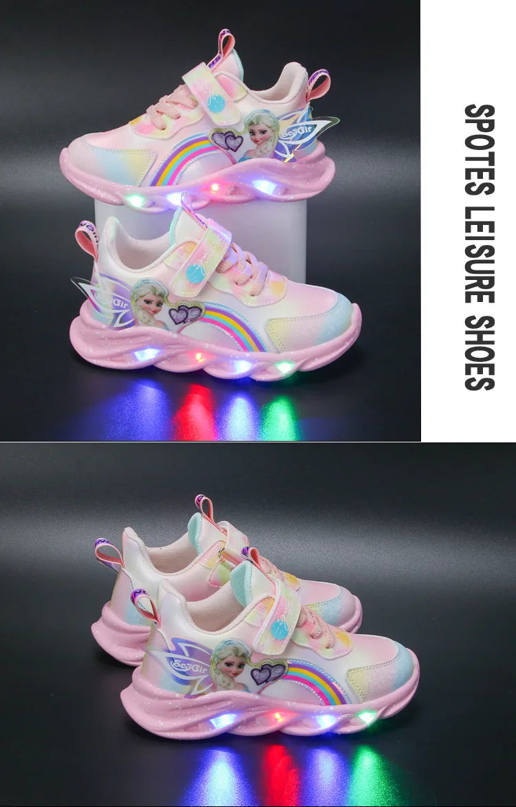 Disney Girls' Casual Shoes Led Lights Size 22-37