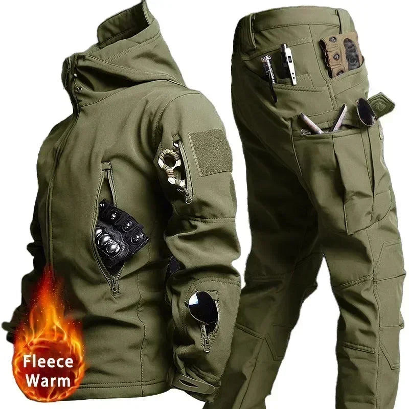 Men's Winter Autumn Fleece Jackets Tactical Waterproof