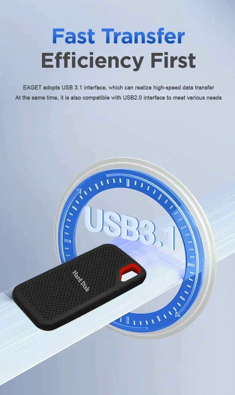 External Hard Disk SSD 2TB USB3.1 High Speed