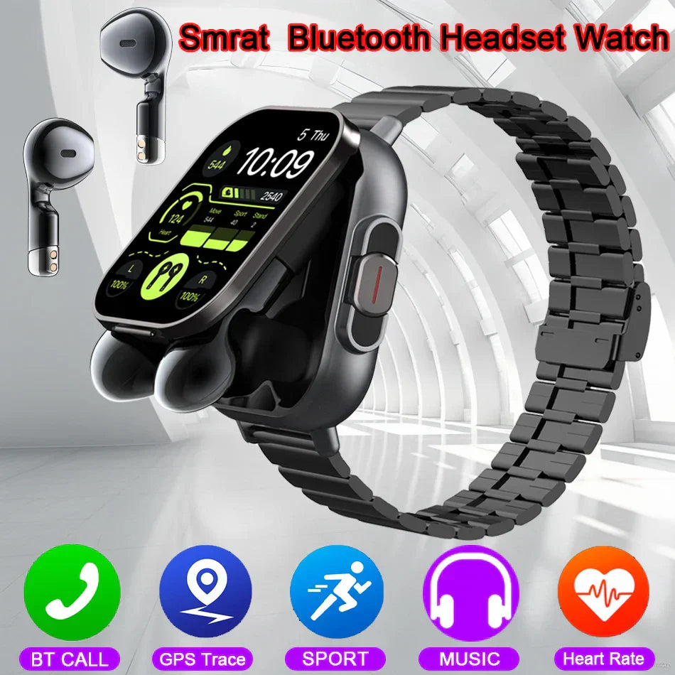 earphone smartwatch bluetooth call men wat