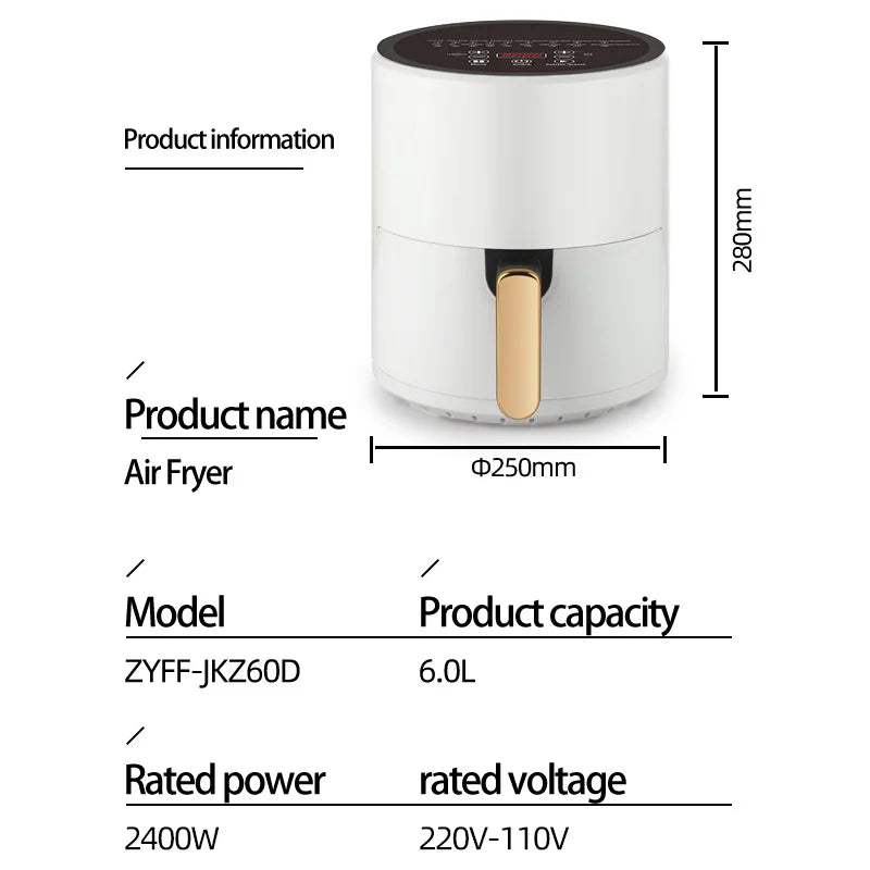 Digital Air Fryer 6L