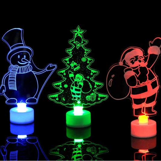 mini luzes noturnas, ornamento de natal