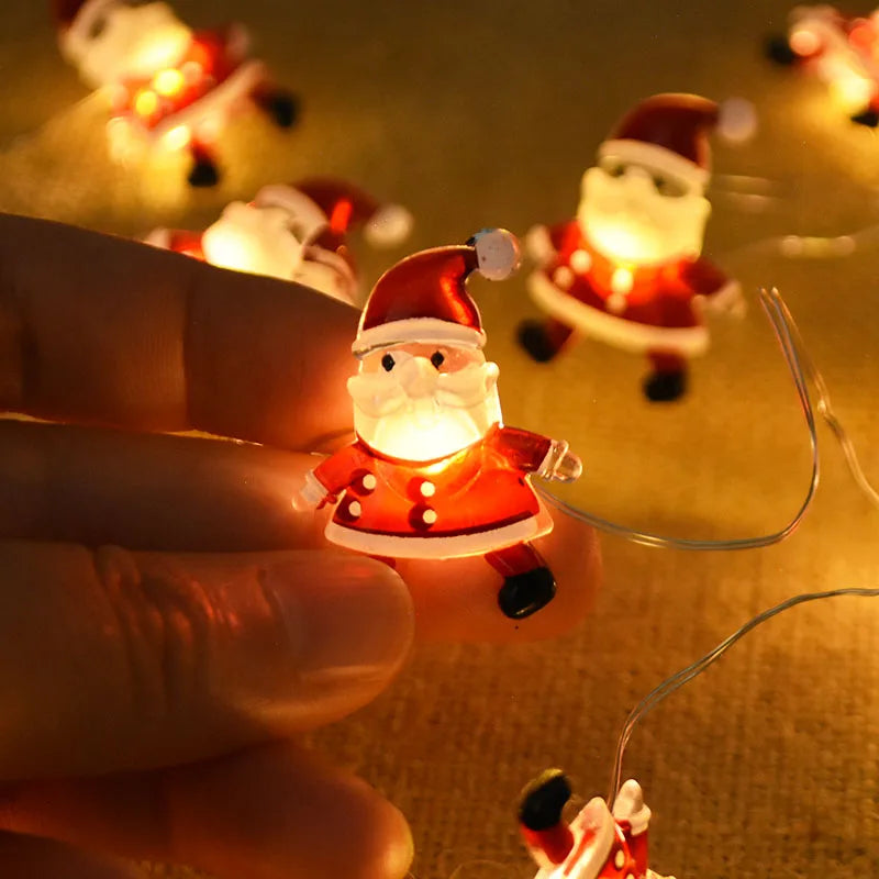 Decoración del árbol de Navidad del copo de nieve de Papá Noel de 2m 20 LED