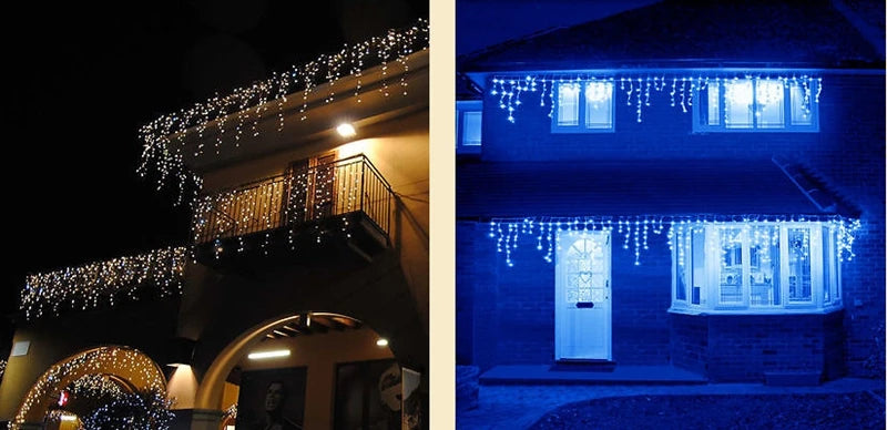 Christmas Garland LED Curtain Icicle String Lights Droop 0.4-0.6m AC 220V Garden Street Outdoor Decorative Holiday Light