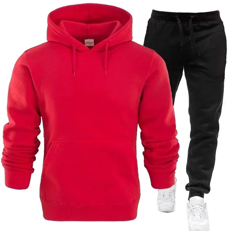 Basic Men/Women 2Pcs/Sets Sweatshirt Hoodies Pants