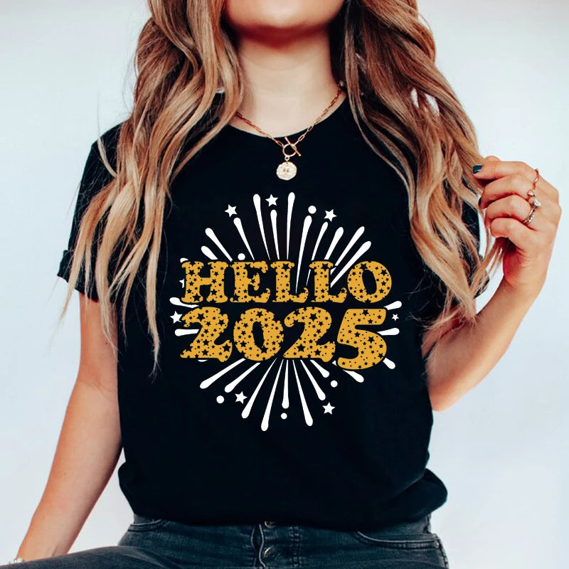 Hola 2025 Camisetas estampadas para mujer Moda